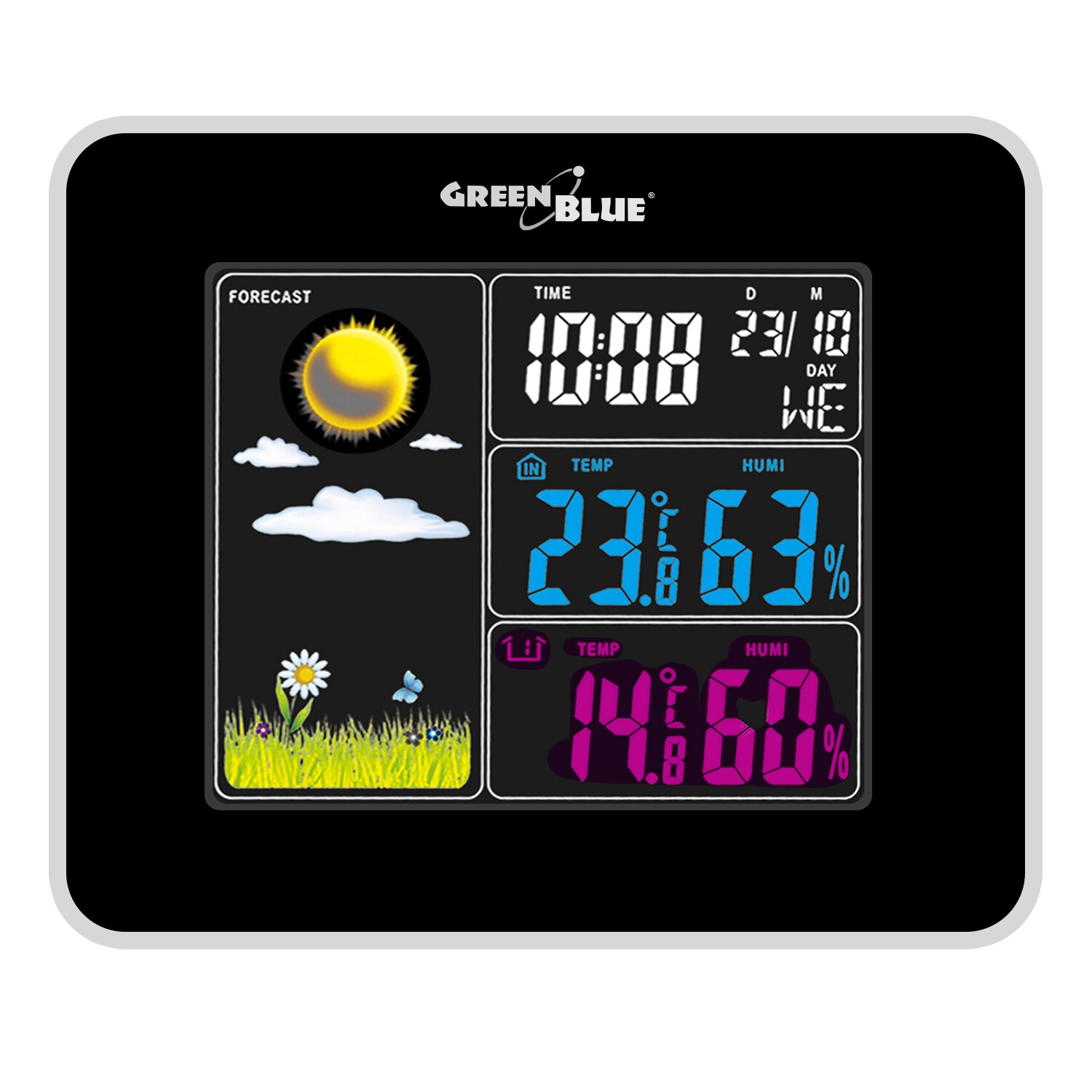 Statie meto fara fir GreenBlue GB142, negru