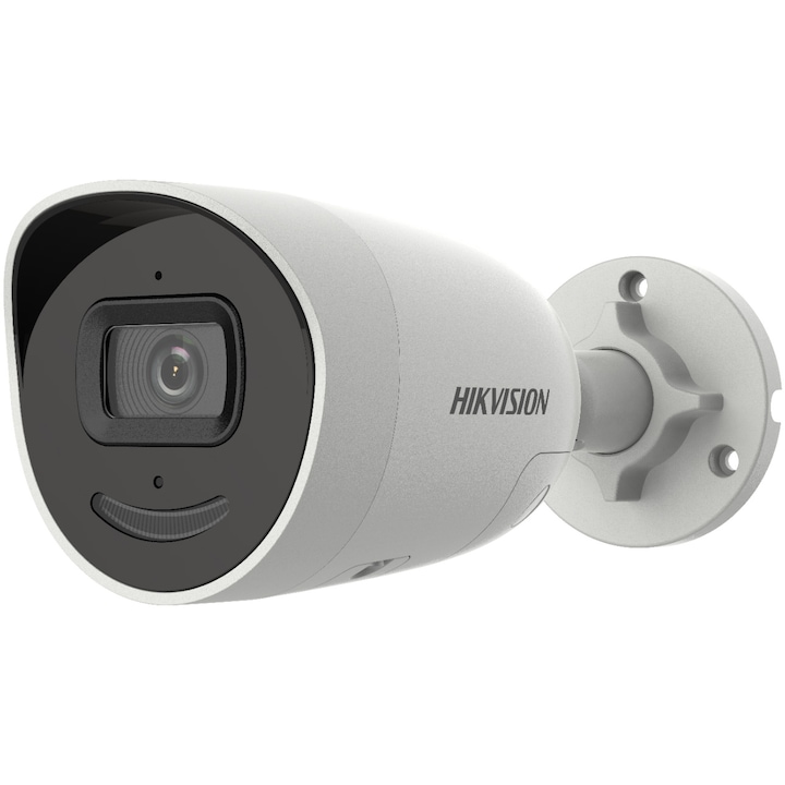 Hikvision Network Pro sorozatú térfigyelő kamera AcuSense DS-2CD2046G2-IUSLC 2,8 mm-es AcuSense stroboszkóppal és hangjelzéssel, fix mini Bullet hálózati kamera, 4 MP, 2688x1520
