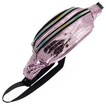 Borseta brau, Dama, Buticcochet, din piele ecologica, Roz, model aligator - BRS364 Borseta brau, Dama, Buticcochet, din piele ecologica, Roz, model aligator - BRS364