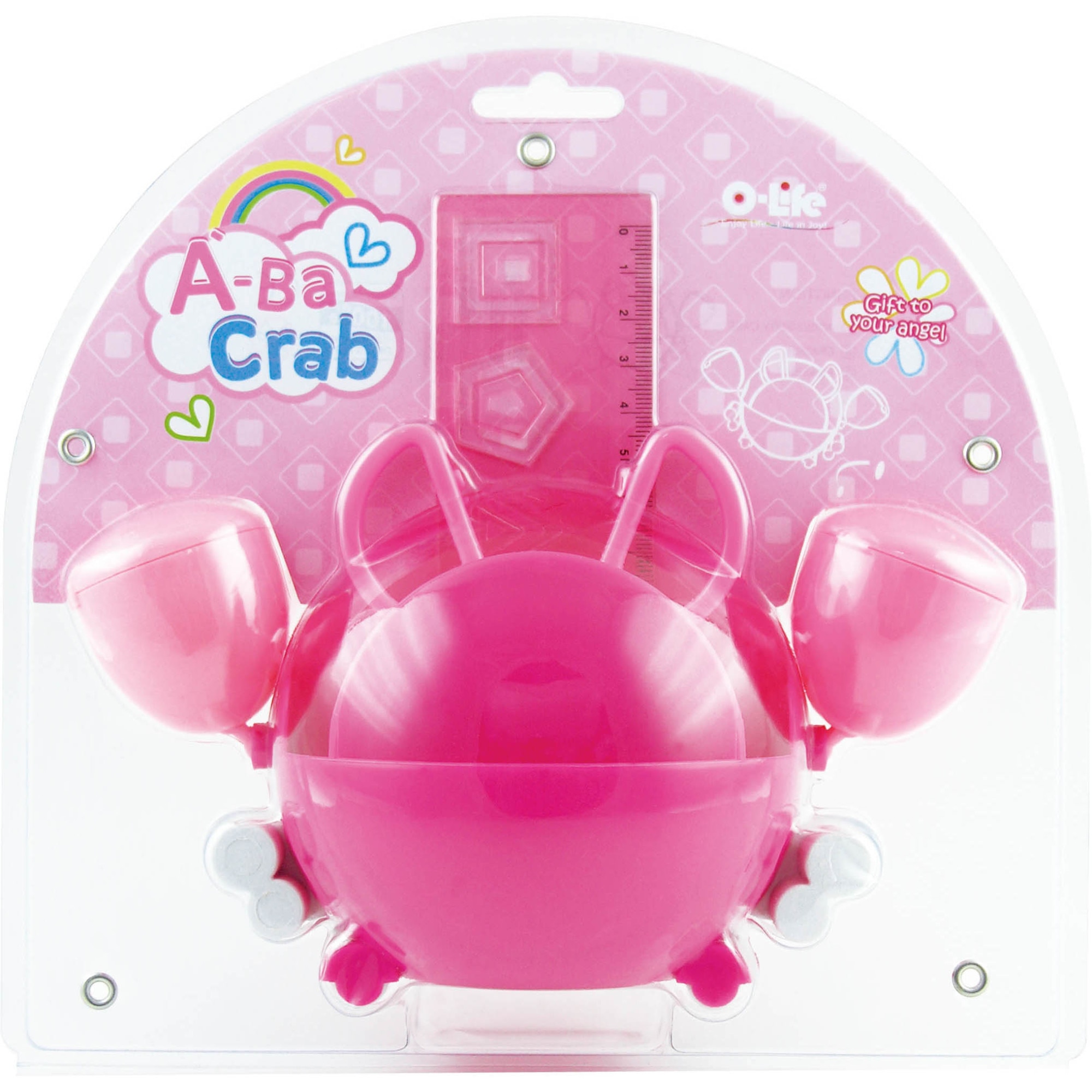 Suport de birou Cuckoo roz, crab, 14,7*11,8*13,1cm