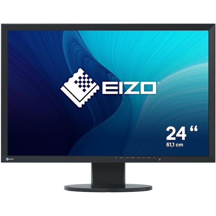 Monitor EIZO FlexScan EV2430, IPS, 24 inch, Wide, UXGA, DVI-D, DisplayPort, D-Sub, Negru