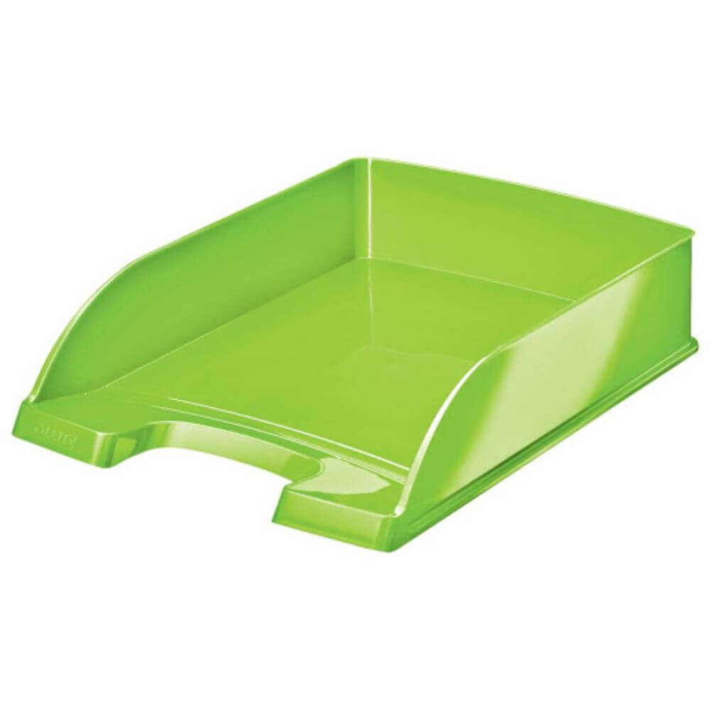 Tavita Documente Leitz Wow, A4, Plastic, Verde Metalizat