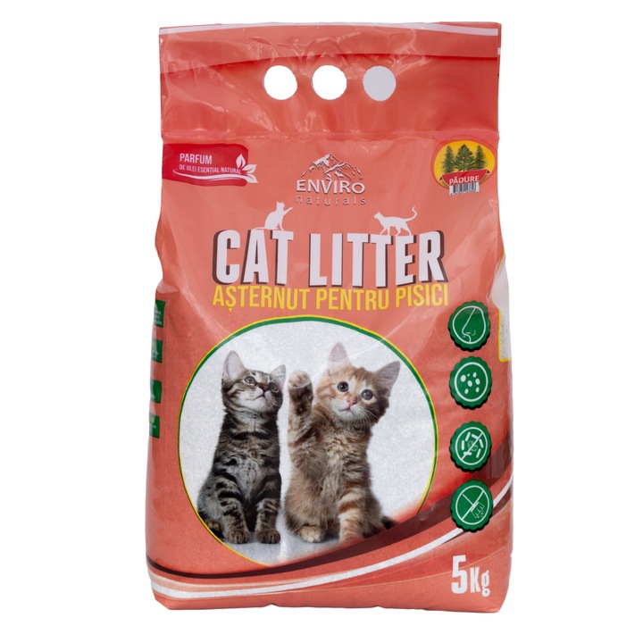Asternut pentru pisici, Zeolit, CAT LITTER, 5 kg, Magic Forest, aroma de padure