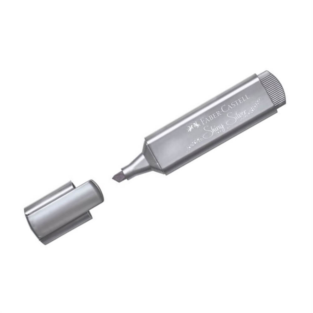 Textmarker Faber – Castell 1546, Argintiu Metalizat