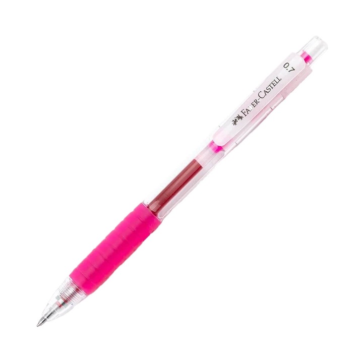 Faber-Castell Ролер Fast Gel, автоматичен, 0.7 mm, розов