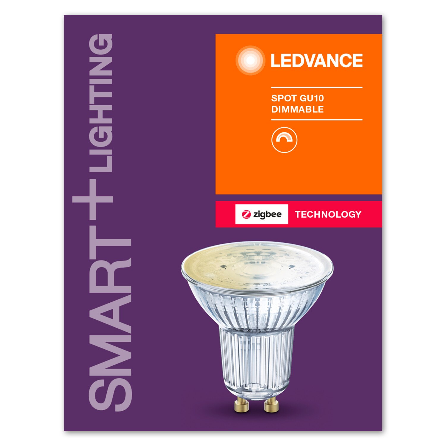 Bec Smart Ledvance,tehnologie ZigBee, GU 10, 40W, 350 lm, 2700K, dimabil, compatibil Google Assistant / Amazon Alexa