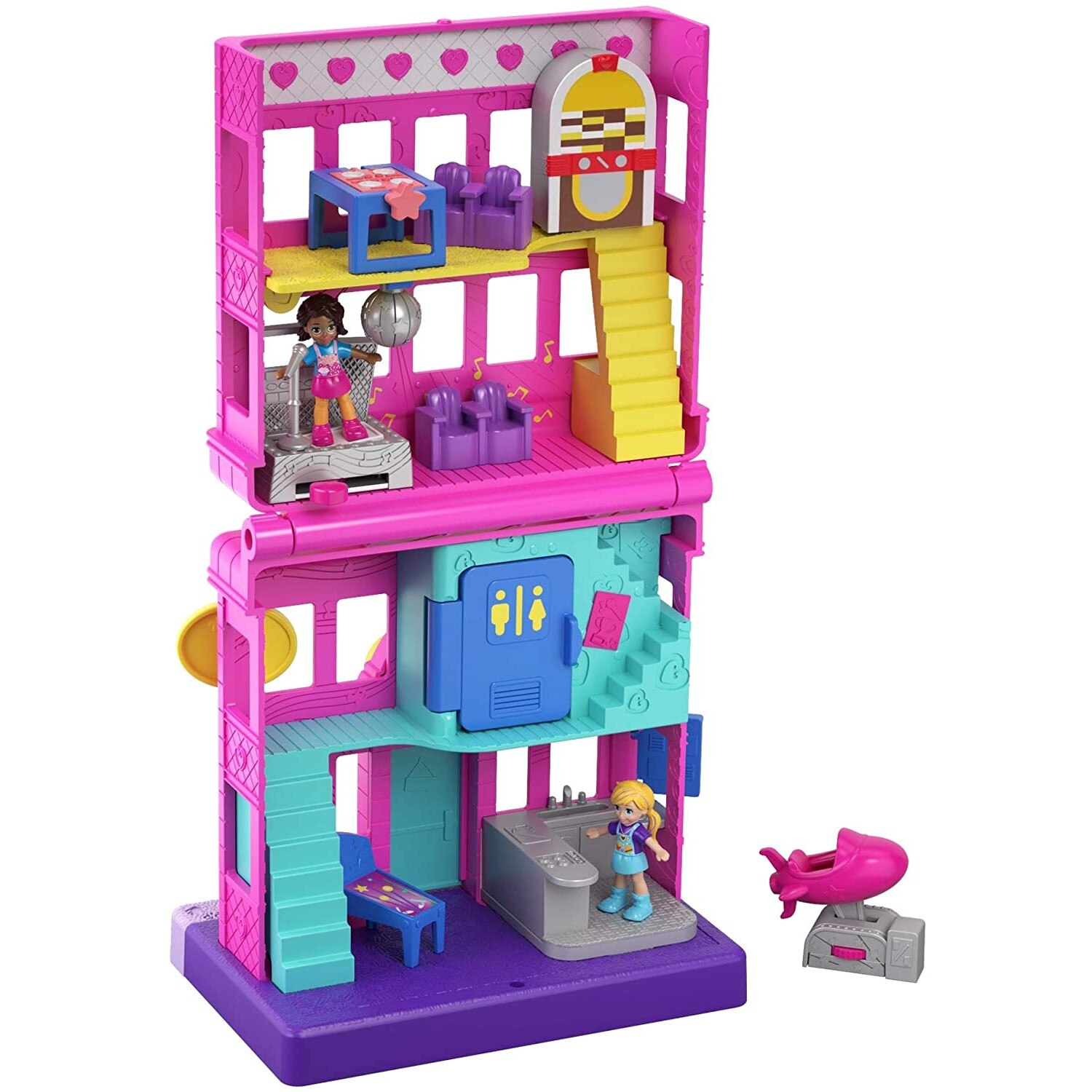 Set de joaca Polly Pocket, restaurant, cu 2 papusi