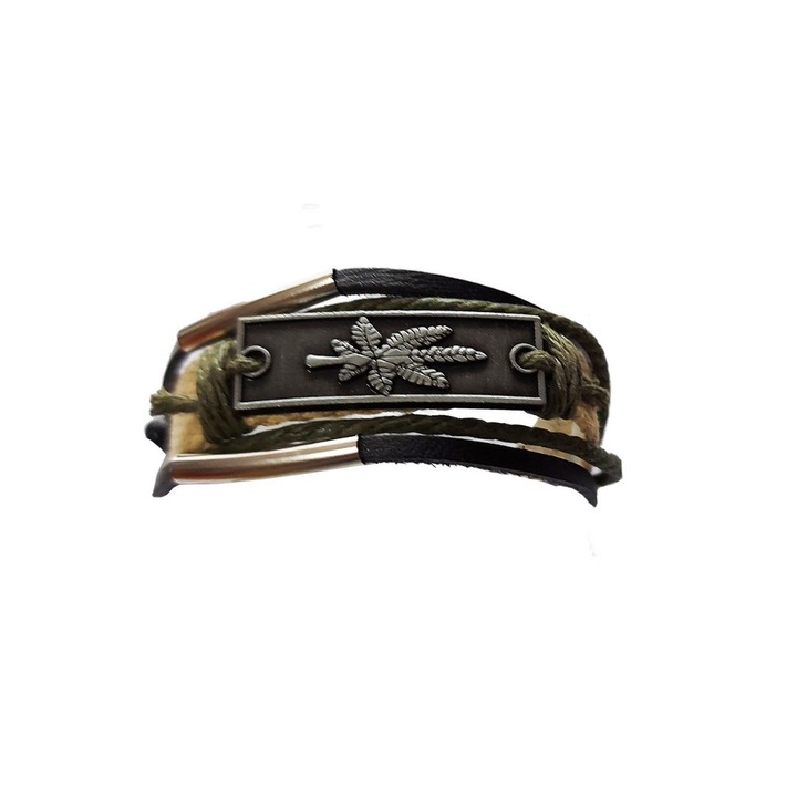 Bratara cu snur ajustabil, Frunza, A4B177-1