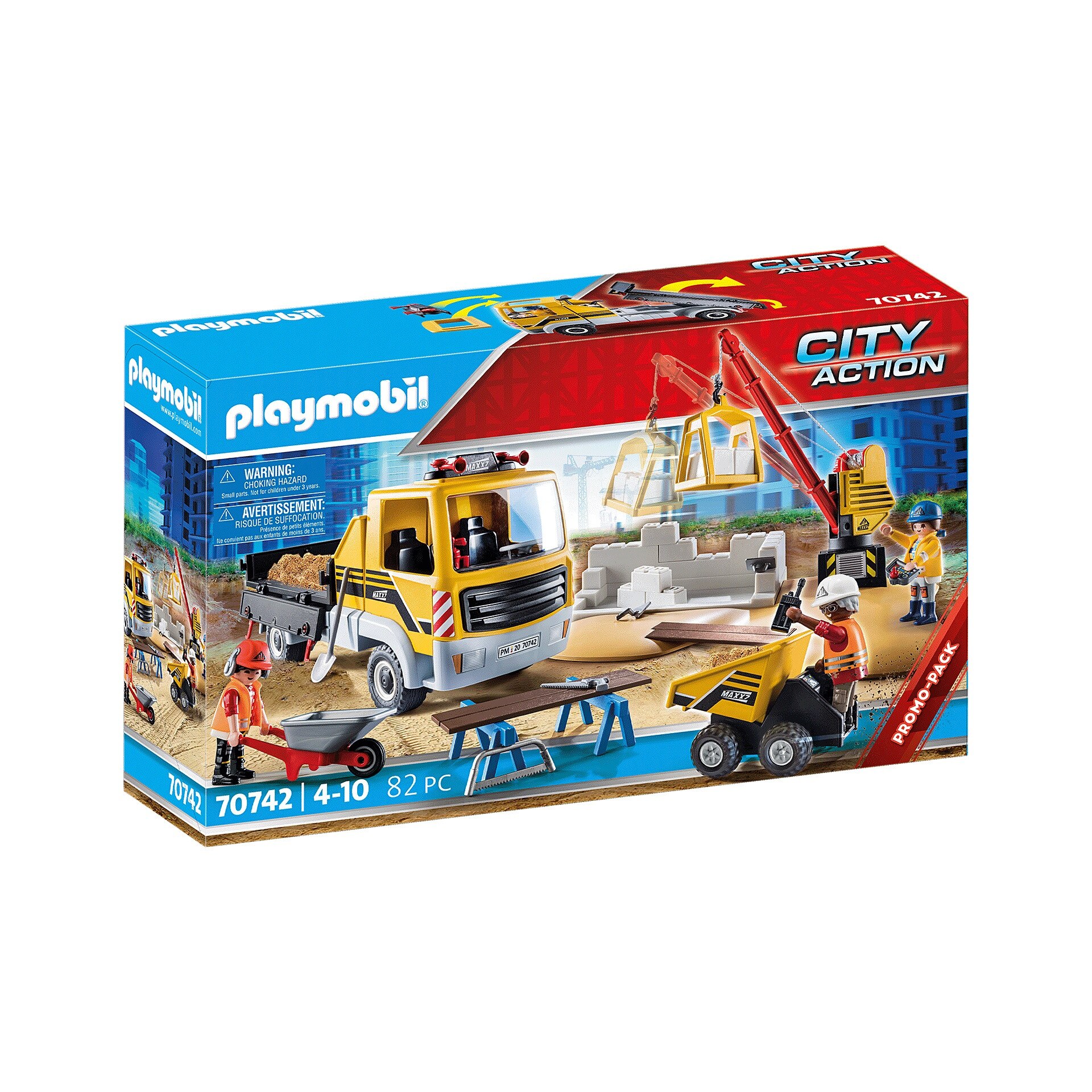 Set Playmobil Santierul de Constructii 70742 82 de Piese