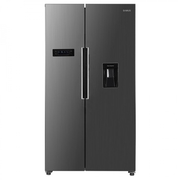 Side by Side Samus SSBX-552NFD, 439 L, Full No Frost, Dozator de apa, Afisaj LCD, Inox Negru Side by Side Samus SSBX-552NFD, 439 L, Full No Frost, Dozator de apa, Afisaj LCD, Inox Negru