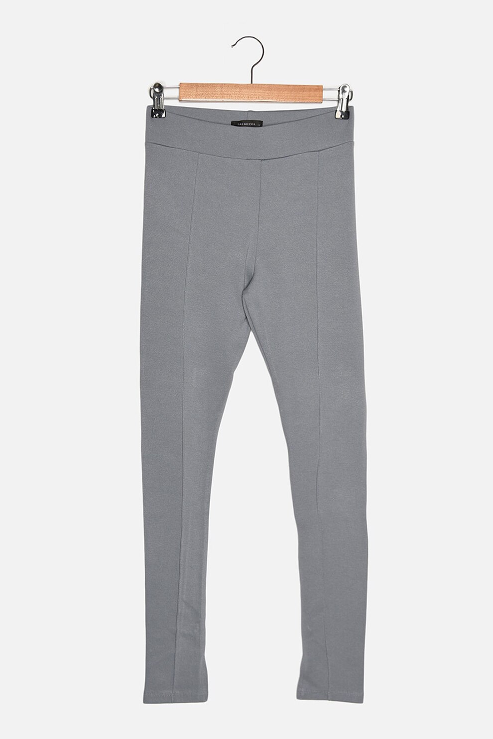 Trendyol, Colanti cu slituri la terminatie, Gri cenusa