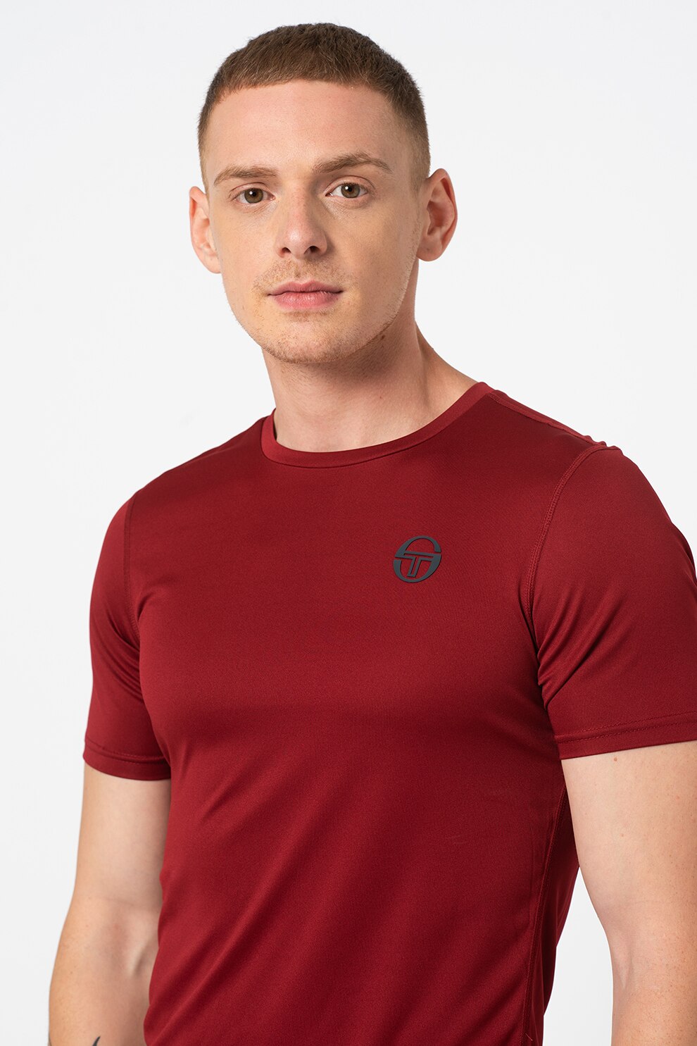 Sergio Tacchini, Tricou cu imprimeu logo Zitan, Visiniu, M