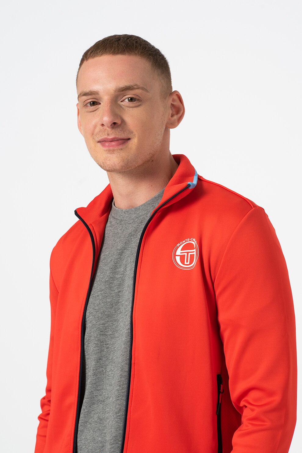 Sergio Tacchini, Jacheta cu imprimeu logo Ionas, Rosu/Alb/Albastru, M
