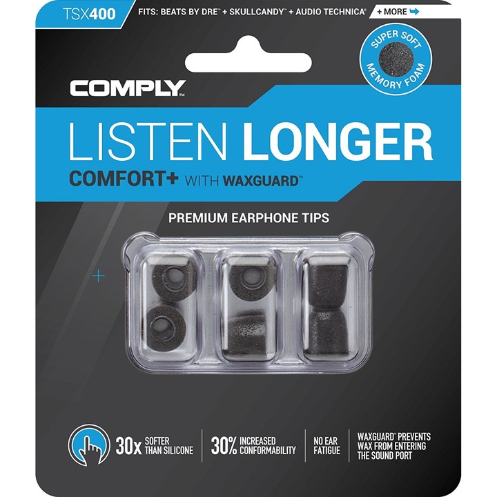Comply Comfort Plus Tsx-400 memóriahab fülilleszték, L, Fekete