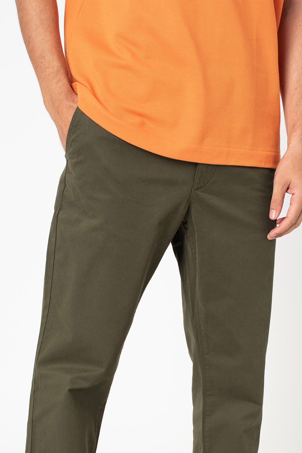 Lacoste Pantaloni chino slim fit, Verde feriga, 48-L32