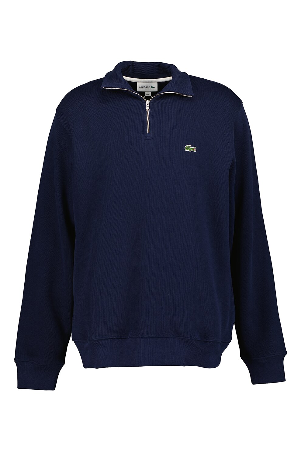 Lacoste, Bluza sport cu fenta cu fermoar, Bleumarin