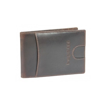 Portofel barbati din piele naturala, Bugatti, Romano, cu protectie anti scanare RFID, Maro inchis Portofel barbati din piele naturala, Bugatti, Romano, cu protectie anti scanare RFID, Maro inchis