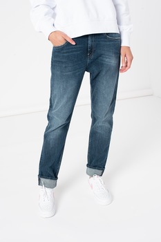 Replay, Blugi boyfriend cu talie medie, Bleumarin Replay, Blugi boyfriend cu talie medie, Bleumarin