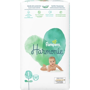 Scutece Pampers Harmonie Marimea 1, 2-5 kg, 50 buc