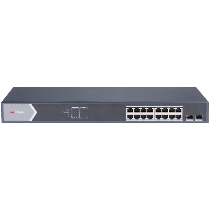 Switch Hikvision DS-3E0518P-E/M, 16-Port Gigabit