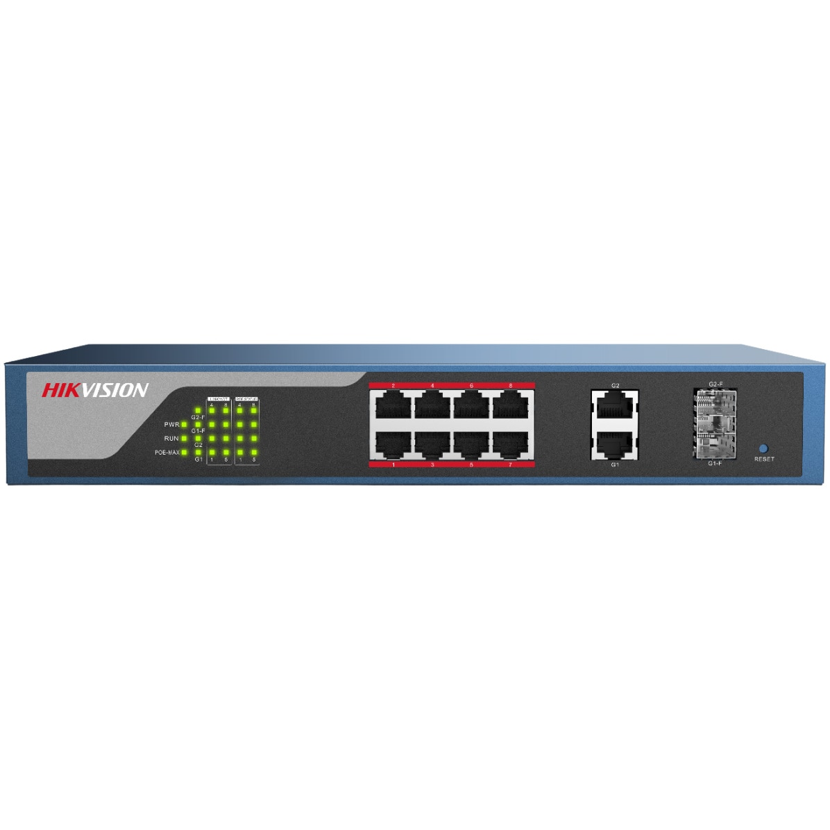 Switch Hikvision DS-3E1310P-E, 8-Port, PoE
