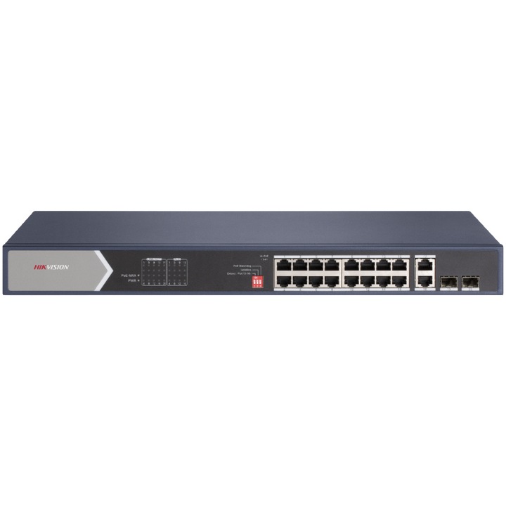 Switch Hikvision DS-3E0520HP-E, 16-Port, PoE