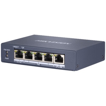 Switch Hikvision DS-3E0505HP-E, 4-Port Gigabit, PoE Switch Hikvision DS-3E0505HP-E, 4-Port Gigabit, PoE