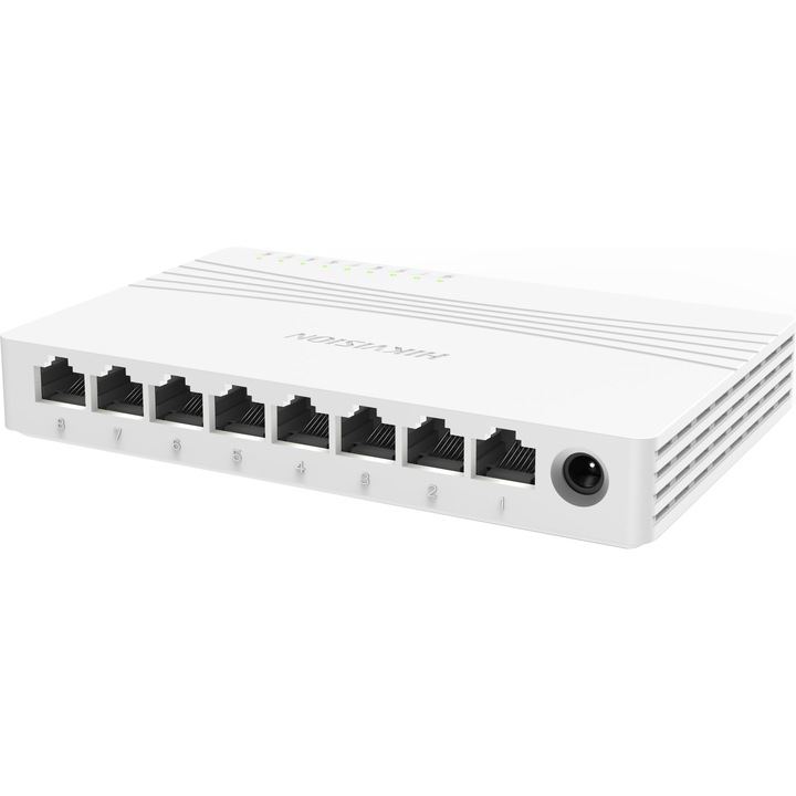Суич Hikvision DS-3E0508D-E, 8-порта Gigabit