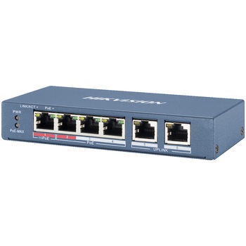 Switch Hikvision DS-3E0106HP-E, 4-Port, PoE Switch Hikvision DS-3E0106HP-E, 4-Port, PoE