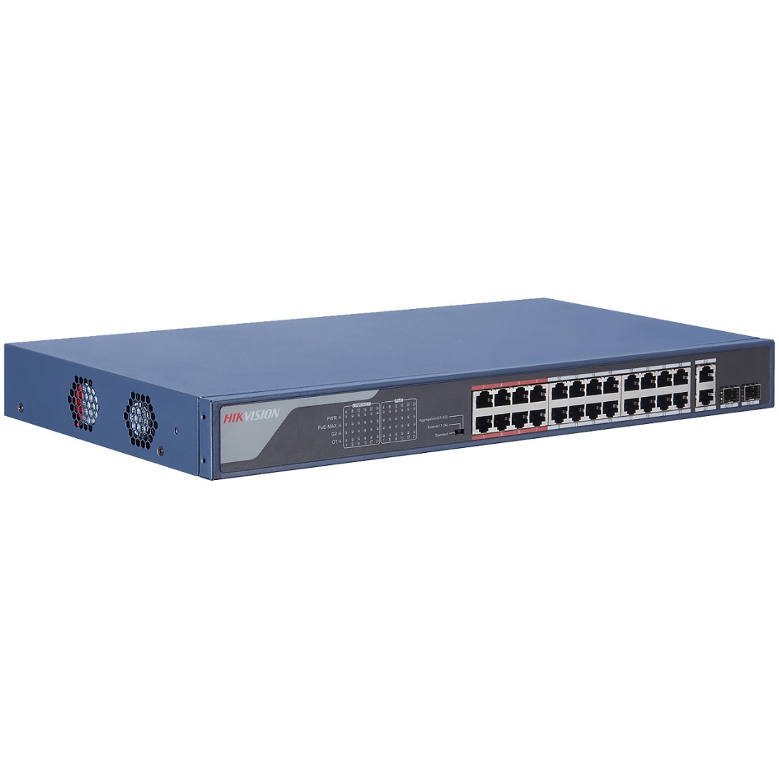 Switch Hikvision DS-3E0326P-E(B), 24-Port, PoE - EMAG.ro