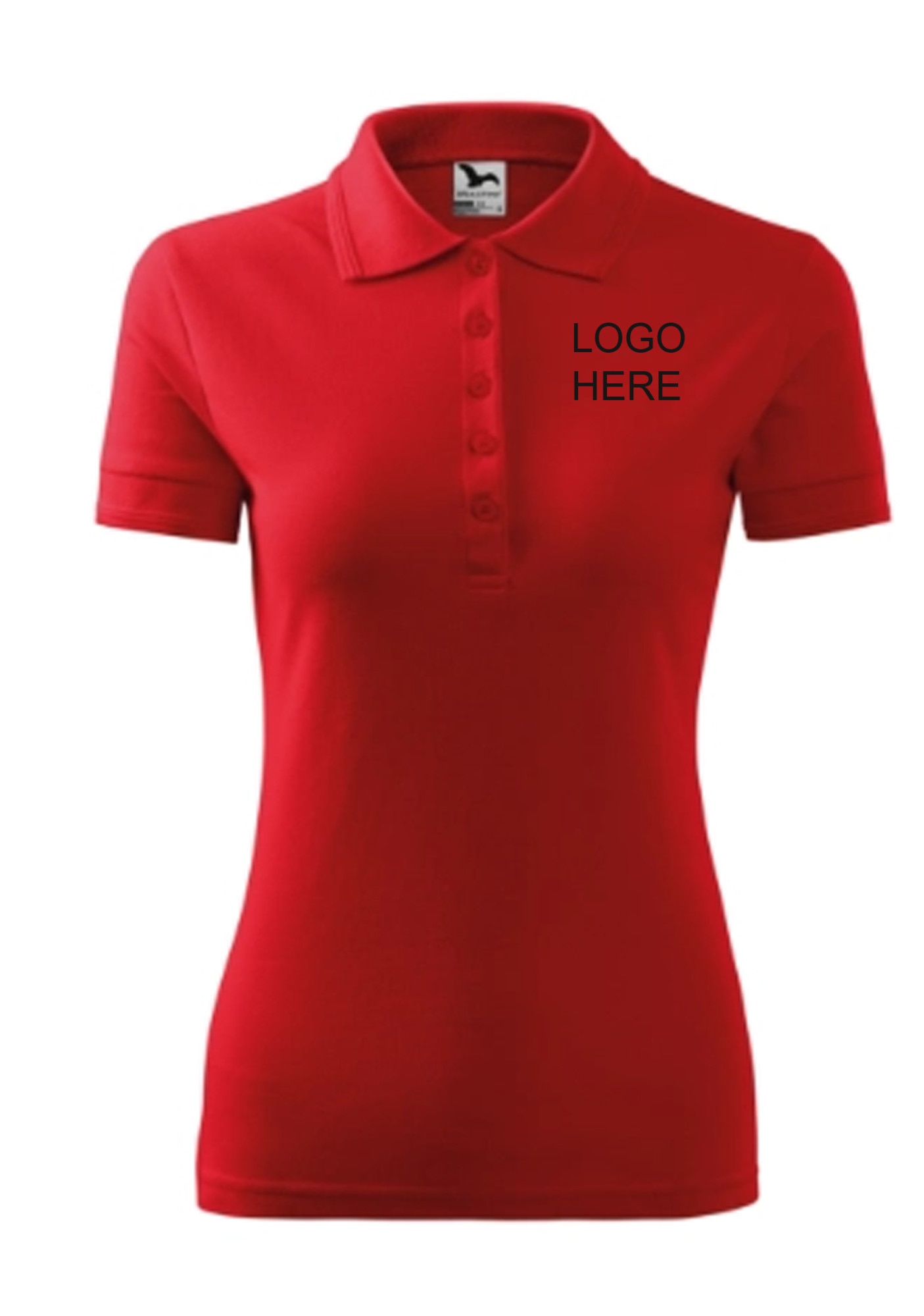 Tricou polo dama, Malfini, bumbac 100%, Rosu