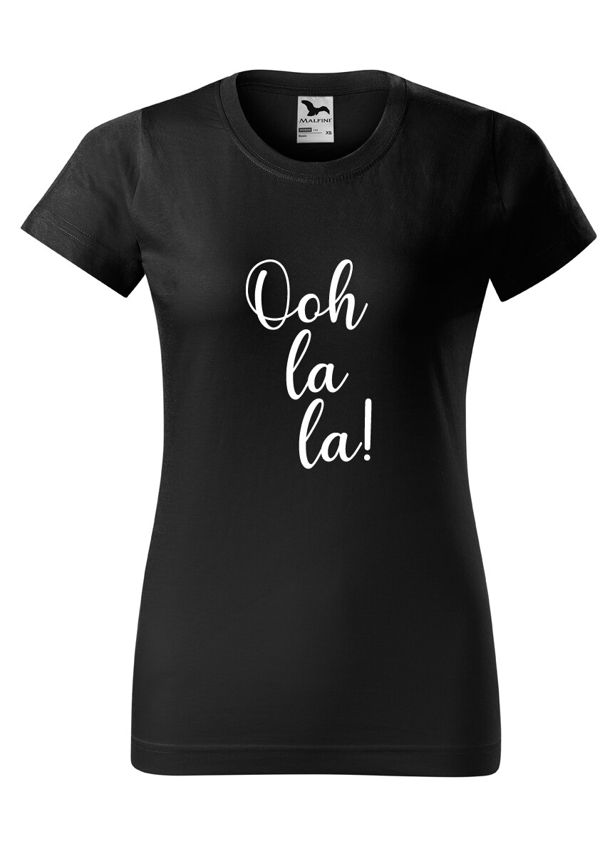 Tricou dama, print vesel, Malfini, bumbac, Negru