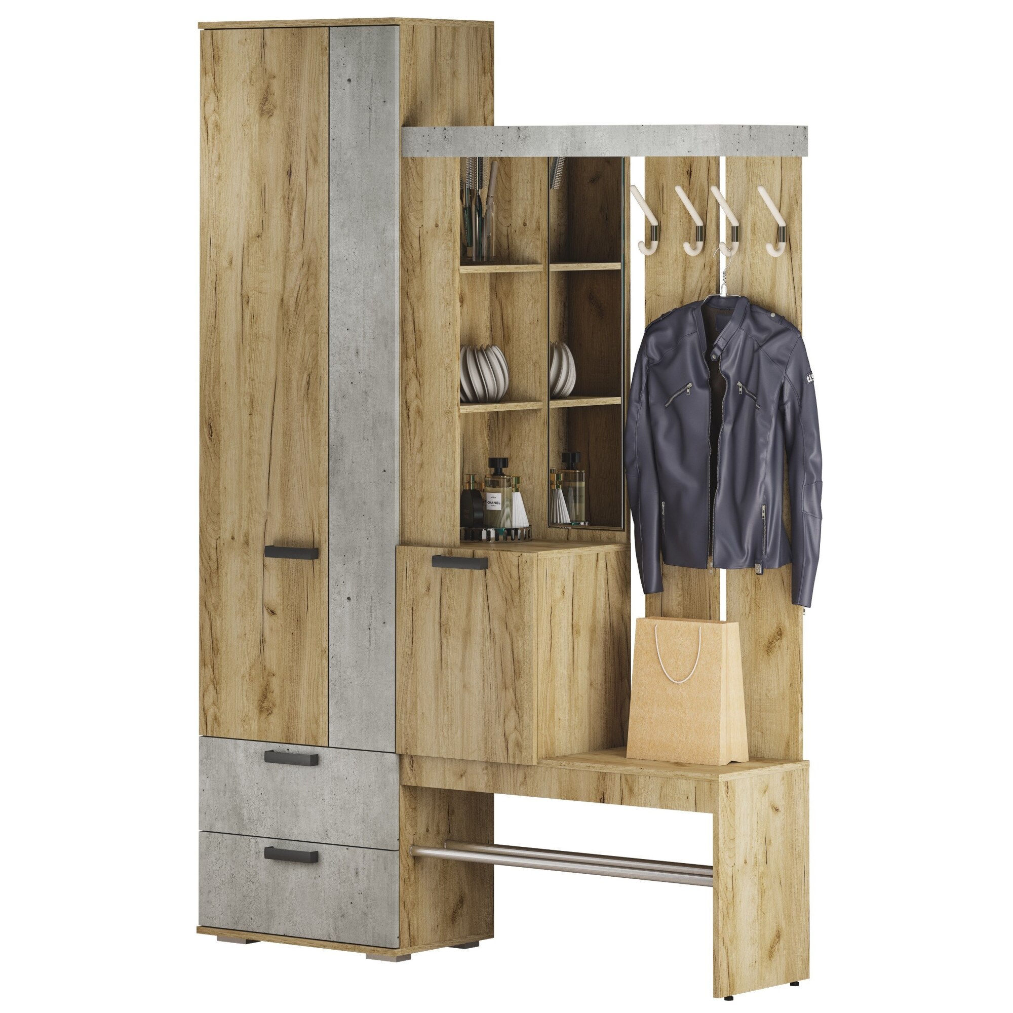 Cuier Tramp, 150x37x218cm, Craft Gri