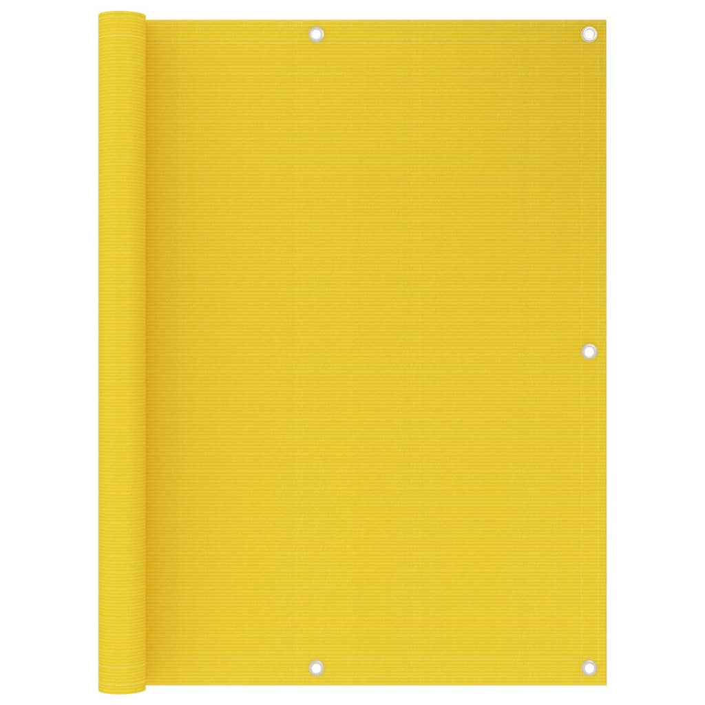 Paravan de balcon rezistent la raze UV vidaXL, Polietilena, 120 x 300 cm, Galben