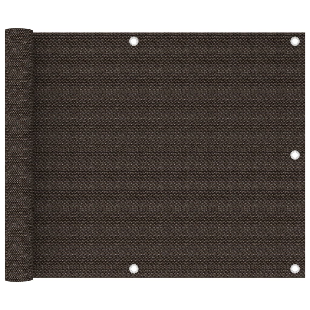 Paravan de protectie pentru balcon vidaXL, Polietilena, 75 x 300 cm, Maro