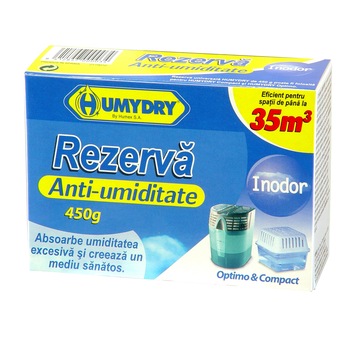 Rezerva absorbant de umiditate Humydry Compact 450g, Inodor Rezerva absorbant de umiditate Humydry Compact 450g, Inodor