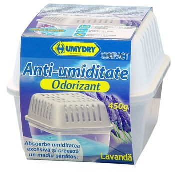 Absorbant de umiditate Humydry Compact 450g, Lavanda Absorbant de umiditate Humydry Compact 450g, Lavanda