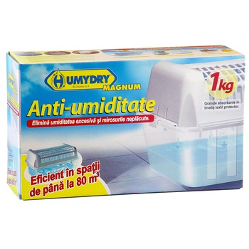 Absorbant de umiditate Humydry Magnum Aparat 1Kg, Inodor Absorbant de umiditate Humydry Magnum Aparat 1Kg, Inodor