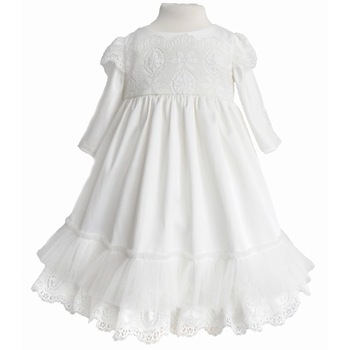 Rochita botez Innocence - Summer Frills din bumbac satinat si dantela Rochita botez Innocence - Summer Frills din bumbac satinat si dantela