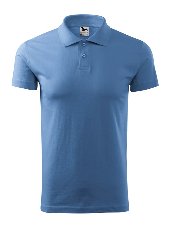 Tricou polo barbat, Malfini, bumbac 100%, Albastru