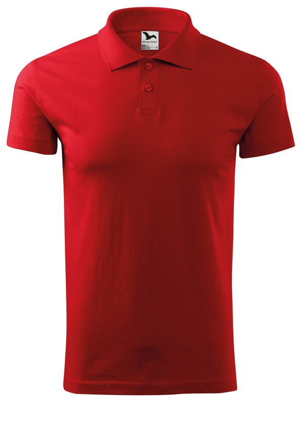Tricou polo barbat, Malfini, bumbac 100%, Rosu