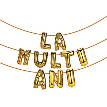 Set baloane din folie metalizata , auriu ,  Set baloane din folie metalizata , auriu ,