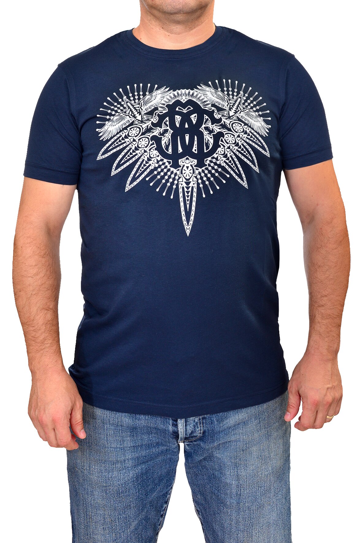 Tricou barbati Roberto Cavalli FST646, Navy