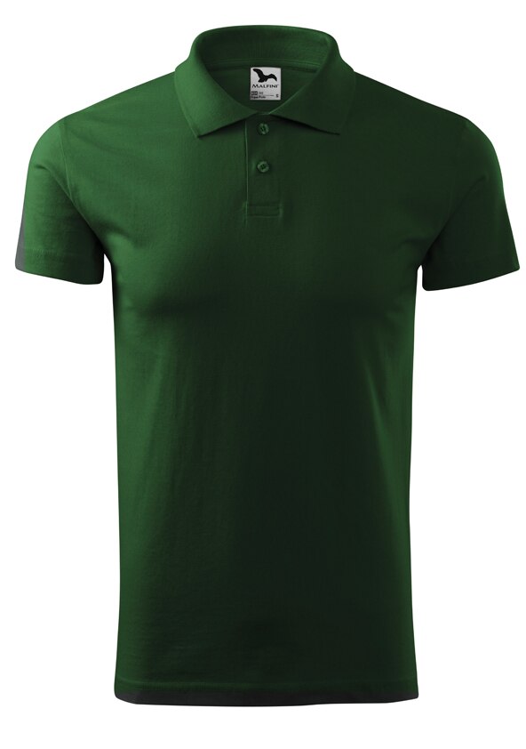 Tricou polo barbat, Malfini, bumbac 100%, Verde