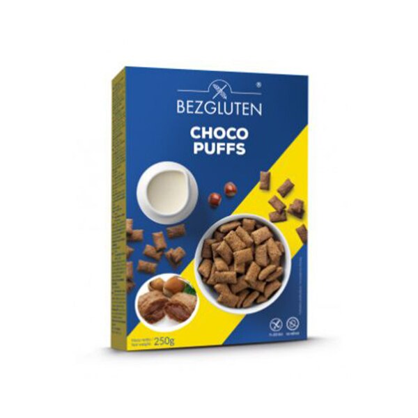 Pernute de cacao umplute cu crema de alune, fara gluten - 250g