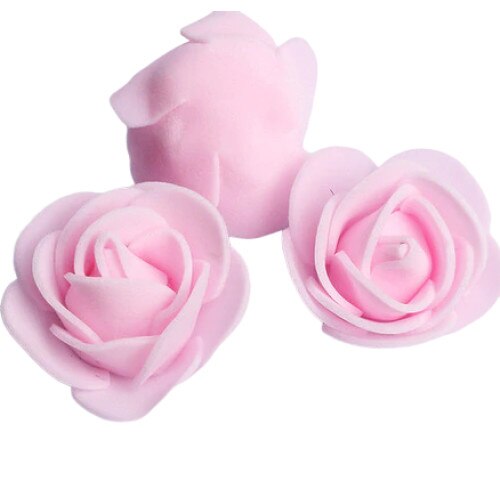 Set de 500 trandafiri de spuma, de 3 cm, roz