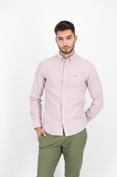 Gant, Camasa slim fit cu dungi, Violet tyrian/Alb Gant, Camasa slim fit cu dungi, Violet tyrian/Alb