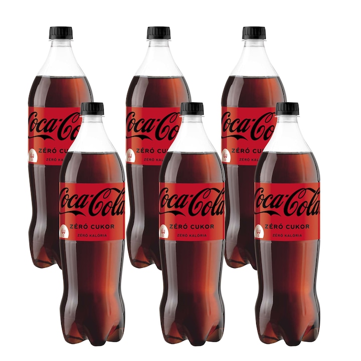 Coca Cola Zero szénsavas üdítőital, 6x1L