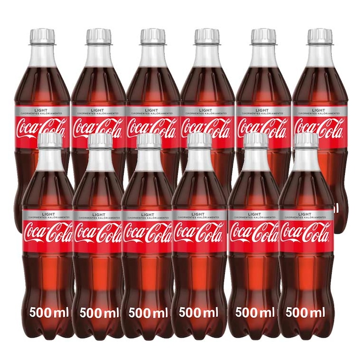 Coca Cola Light szénsavas üdítőital, 12x0,5L
