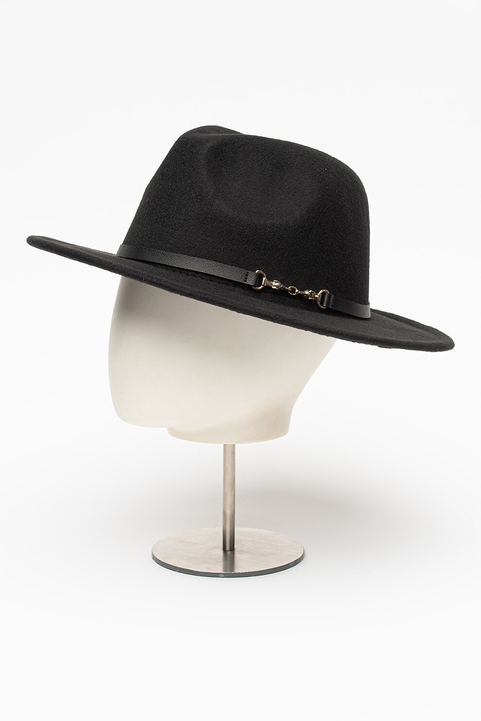 Trussardi, Palarie uni de piele intoarsa ecologica, Negru